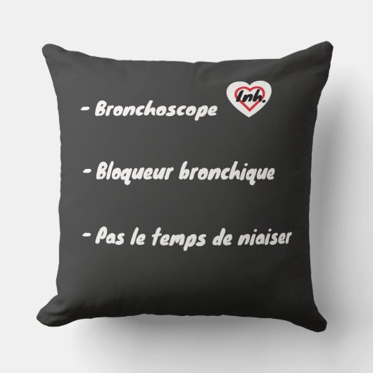 Broncho pas le temps de niaiser kussen (Voorkant)