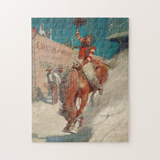 Bronco Buster door Newell Convers Wyeth Legpuzzel (Verticaal)