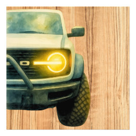 Bronco hout foto afdruk