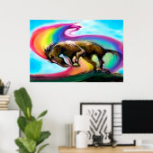 Bronco Rainbow Unicorn Poster (Thuiskantoor)