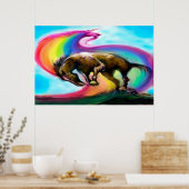 Bronco Rainbow Unicorn Poster (Keuken)