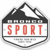 Bronco Sport forum schild logo Sticker (Voorkant)