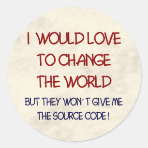 broncode ronde sticker