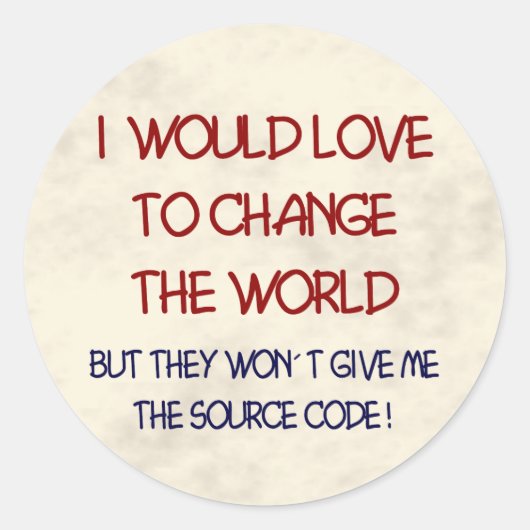 broncode ronde sticker (Voorkant)