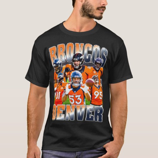 Broncos Denver Bootleg 90s Vintage College T-shirt (Devant)