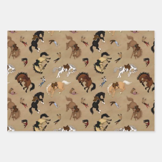 Broncs en Cowboys Inpakpapier Vel (Voorkant 2)