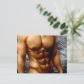 Broned Hunk Briefkaart (Staand voorkant)