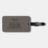 Brons Black Metal E Monogram Bagagelabel (Achterkant horizontaal)