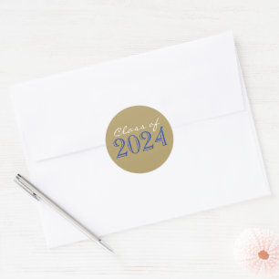Brons & Blauw Afstuderen Envelop Seal Stickers