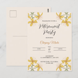 Brons bloemenpensioen Invitational Briefkaart