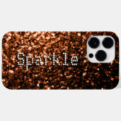 Brons bruin koper faux glitters fonkelt Tekst Case-Mate iPhone Case (Achterkant (horizontaal))