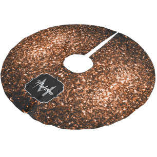 Brons bruin koper namaak glitters fonkelend Monogr Kerstboom Rok