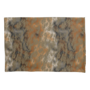 Brons en Kopermarmer Abstract Kussensloop