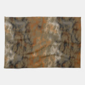 Brons en Kopermarmer Abstract Theedoek (Horizontaal)