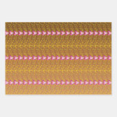 Brons en roze Floral Violet patroon Inpakpapier Vel (Voorkant)