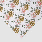 Brons en Roze Pioen Tissue Papier (Detail)