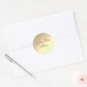 Brons Folie Achtergrond Ronde Sticker (Envelop)