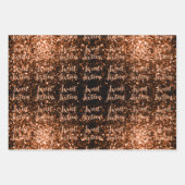 Brons fonkelt Sweet 16 elegant scriptpatroon Inpakpapier Vel (Voorkant 2)