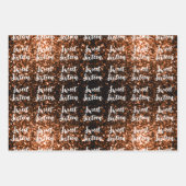 Brons fonkelt Sweet 16 elegant scriptpatroon Inpakpapier Vel (Voorkant 3)