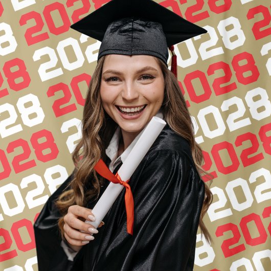 Brons Goud en Rood Afstuderen Achtergrond Wandkleed