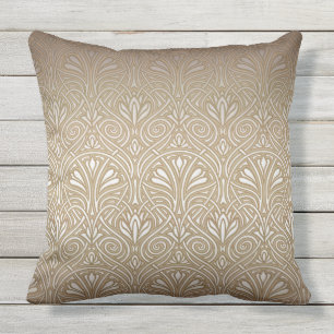 Brons, goud, Jugendstil, art deco, vintage, patte Buitenkussen