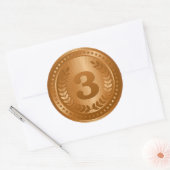 Brons medaille 3e plaats winnaar sticker (Envelop)