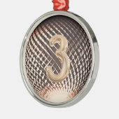 Brons medaille, 3e plaats winnaar Sticker Metalen Ornament (Links)