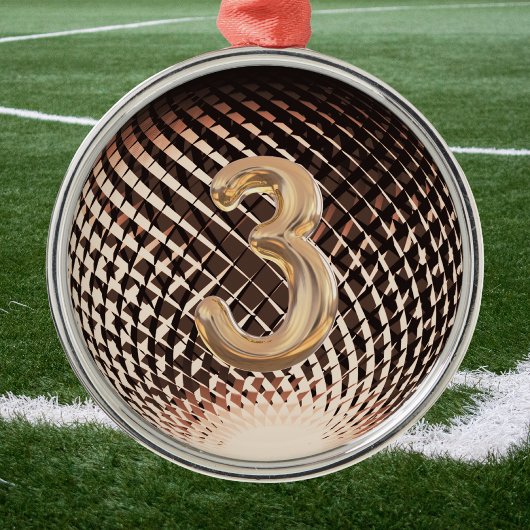 Brons medaille, 3e plaats winnaar Sticker Metalen Ornament