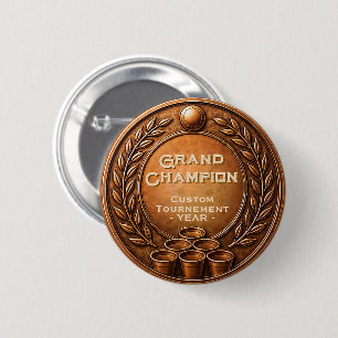 Brons Medaille Beer Pong Toernooi Kampioenschap Ronde Button 5,7 Cm