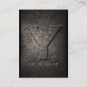 Brons Metaal Monogram Y-Visitekaartje Visitekaartje