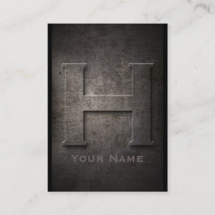 Brons Metal Monogrammed H Visitekaartje