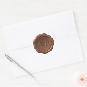 Brons metallic Wax seal Sticker monogram, (Envelop)