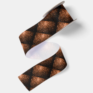 Brons oranje bruin koper namaak glitters fonkeltje lint