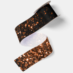 Brons oranje bruin koper namaak glitters glinsteri lint