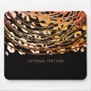 Brons Oranje Cheetah Dierprint Exotische Print Muismat