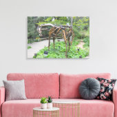 Brons Paardenbeeld van Butterfield Canvas Afdruk (Insitu (Woonkamer))