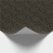 Brons  Pinwheel Damask Cadeaupapier (Hoek)