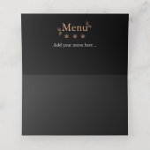 Brons Roos met bladeren op zwart  (Binnenkant ongevouwen)