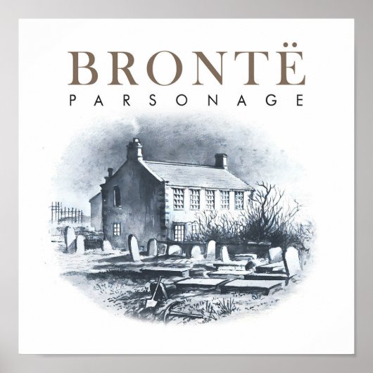 Bronte Parsonage Huis van de Brontes Poster (Voorkant)