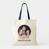 Bronte Sisters Portret met roze rozen Tote Bag (Achterkant)