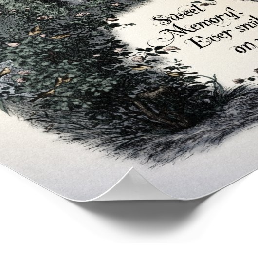 Bronte "Sweet Memory" Victoriaans gedicht Art 8x10 Poster (Hoek)