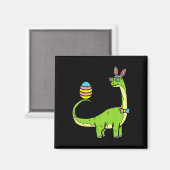 Brontosaurus Bunny Ears Easter Day Dinosaur Di Magneet (Voorkant / Achterkant)