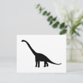 Brontosaurus | Dinosaur Shadow Dino Briefkaart (Staand voorkant)