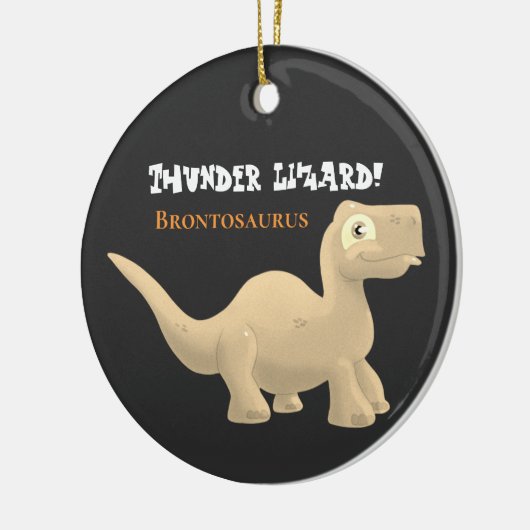 Brontosaurus en T-Rex keramisch Ornament (Links)