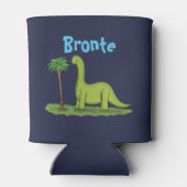 Brontosaurus happy dinosaur cartoon koelbox blikjeskoeler (Achterkant)