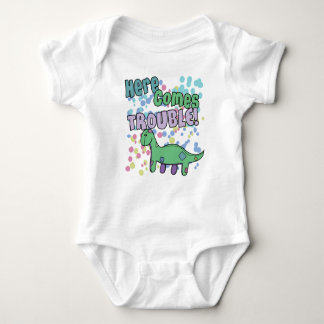 Brontosaurus hier komt een troebele kleding tegen romper