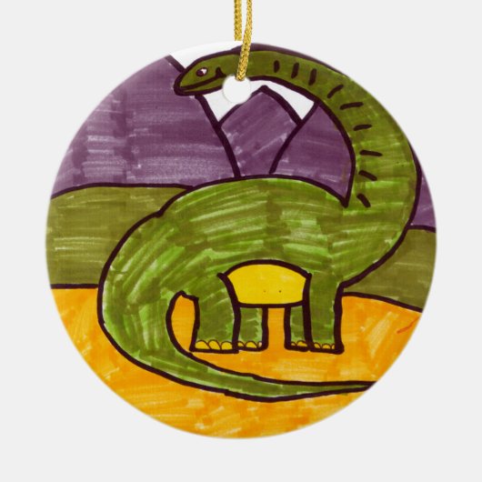 Brontosaurus Keramisch Ornament (Voorkant)