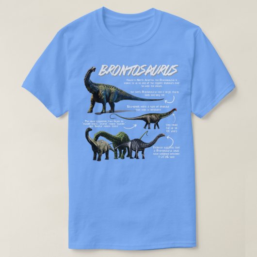Brontosaurus Leuke Feiten T-shirt (Design voorkant)