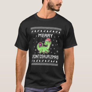 Brontosaurus Lover Sweat de Noël moche pour Holi
