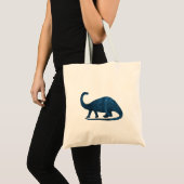 Brontosaurus - Navy Blue - Dinosaur Tote Bag (Voorkant (product))